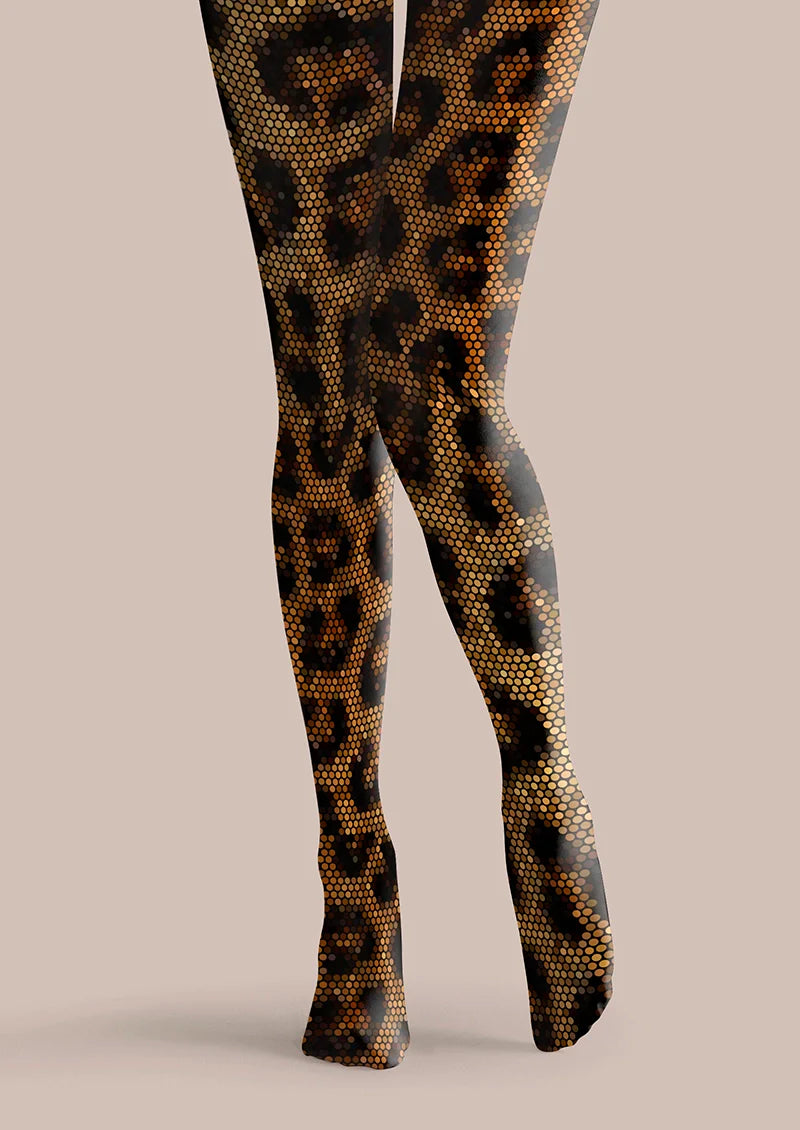 Viken Plan Classic Fashion Print Tights Personalized Pantyhose/Tights [Neon Hunt]