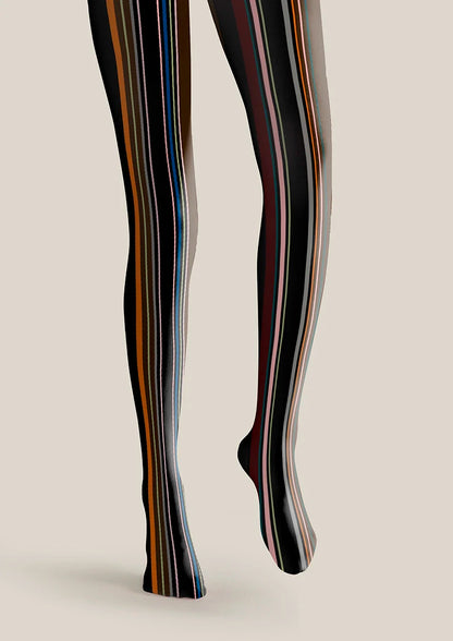 Viken Plan Iridescent Yesterday Striped Tights Hosiery Pantyhose