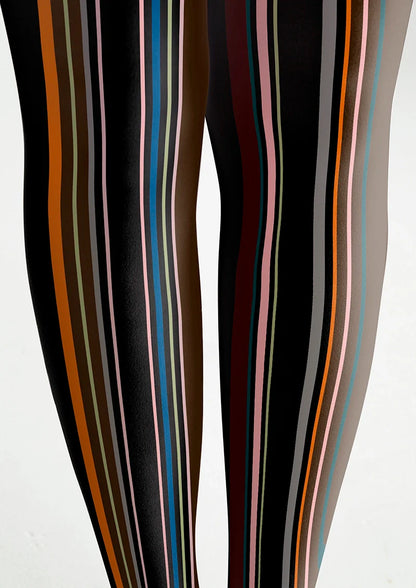 Viken Plan Iridescent Yesterday Striped Tights Hosiery Pantyhose