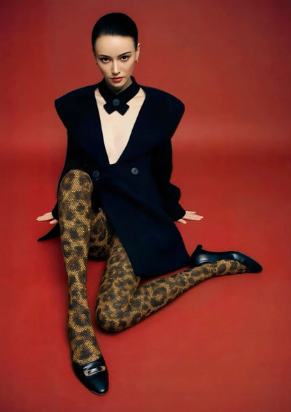 Viken Plan Classic Fashion Print Tights Personalized Pantyhose/Tights [Neon Hunt]