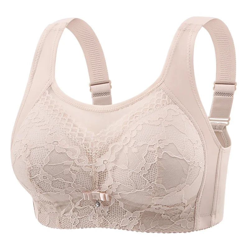 Four Seasons New Fashionable Lace Without Steel Hoop Gather Back Underwear Women&