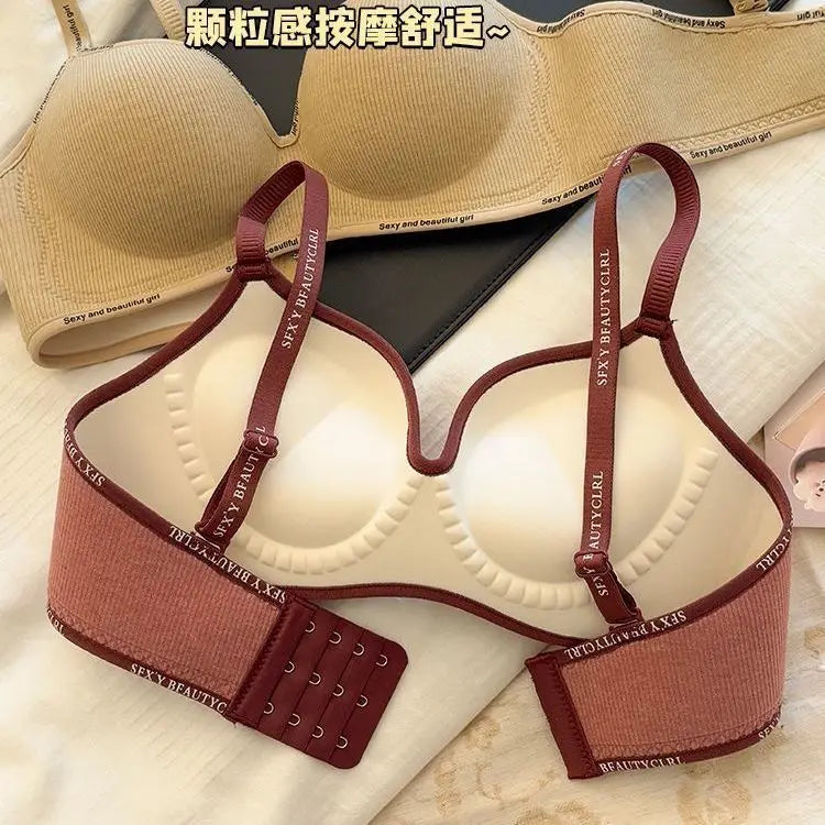 Extreme Push Up Bra for Small Chest - Deep Contour Cup, Max Round Shape &amp; Lift, Wireless Youthful Style AA/A/B Cup