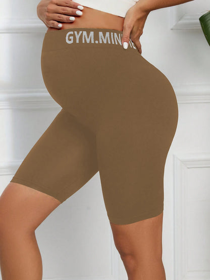 Maternity Yoga Shorts Over The Belly Women&