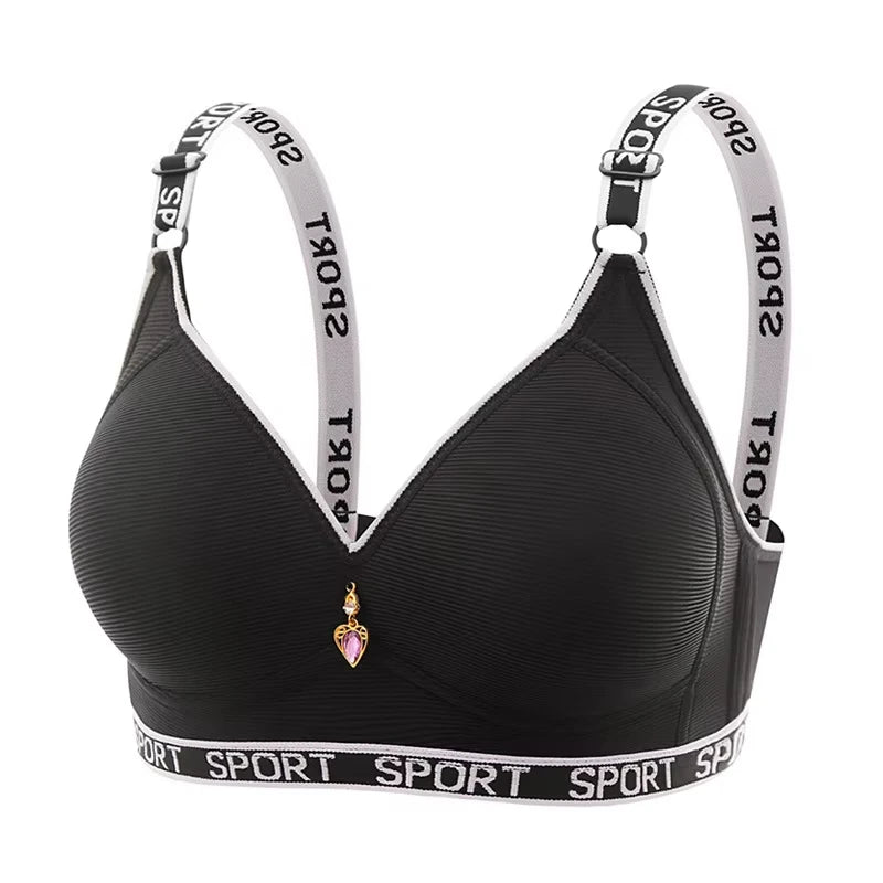 Bra For Women Women Large Underwear Women Without Steel Ring on The Support Sports Back Bra Close Anti-sagging Adjustment Bra