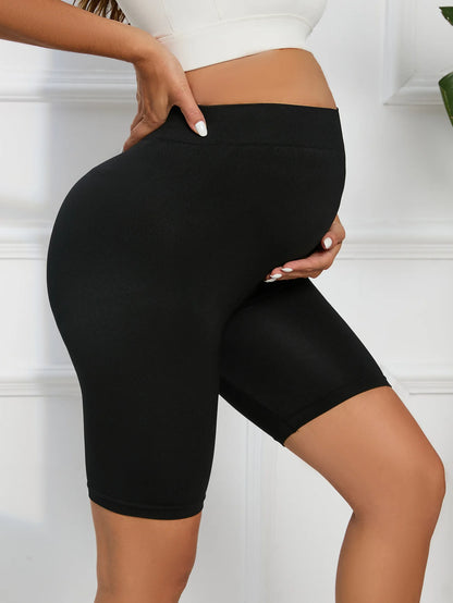 Maternity Yoga Shorts Over The Belly Women&